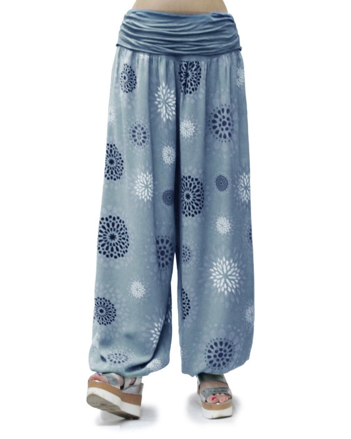 Bellamy Pantalon Sarouel Femme 100% Viscose Coupe Ample Taille Élastique Yoga Été, vue 12