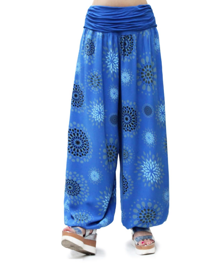 Bellamy Pantalon Sarouel Femme 100% Viscose Coupe Ample Taille Élastique Yoga Été, vue 7