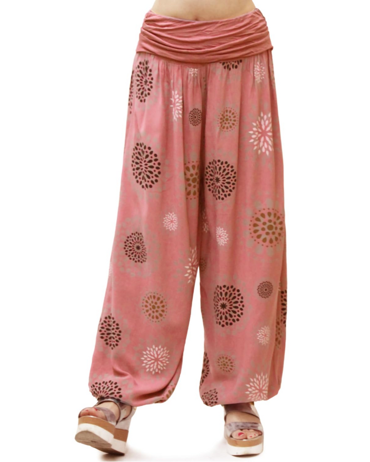 Bellamy Pantalon Sarouel Femme 100% Viscose Coupe Ample Taille Élastique Yoga Été, vue 8
