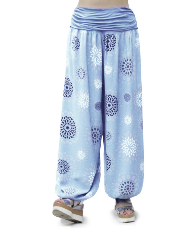 Bellamy Pantalon Sarouel Femme 100% Viscose Coupe Ample Taille Élastique Yoga Été, vue 10