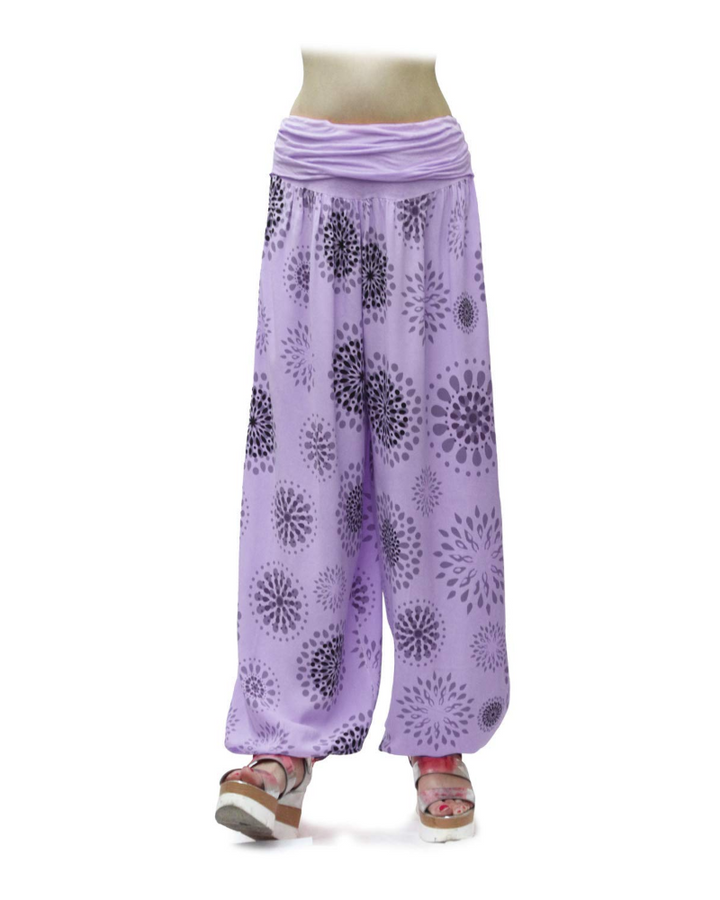 Bellamy Pantalon Sarouel Femme 100% Viscose Coupe Ample Taille Élastique Yoga Été, vue 16