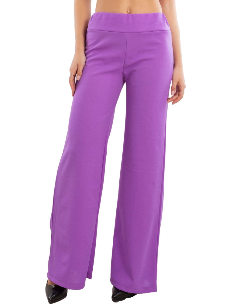 Ellery Pantalon Palazzo Femme Taille Élastique Coupe Large Fluide et Élégante, vue 6