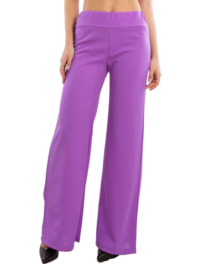 Ellery Pantalon Palazzo Femme Taille Élastique Coupe Large Fluide et Élégante, vue 6