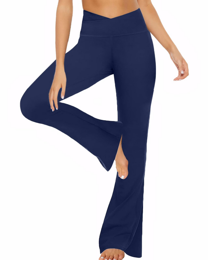 Waverly Legging Évasé Femme Taille Haute Croisée en V Extensible Yoga & Fitness, vue 3