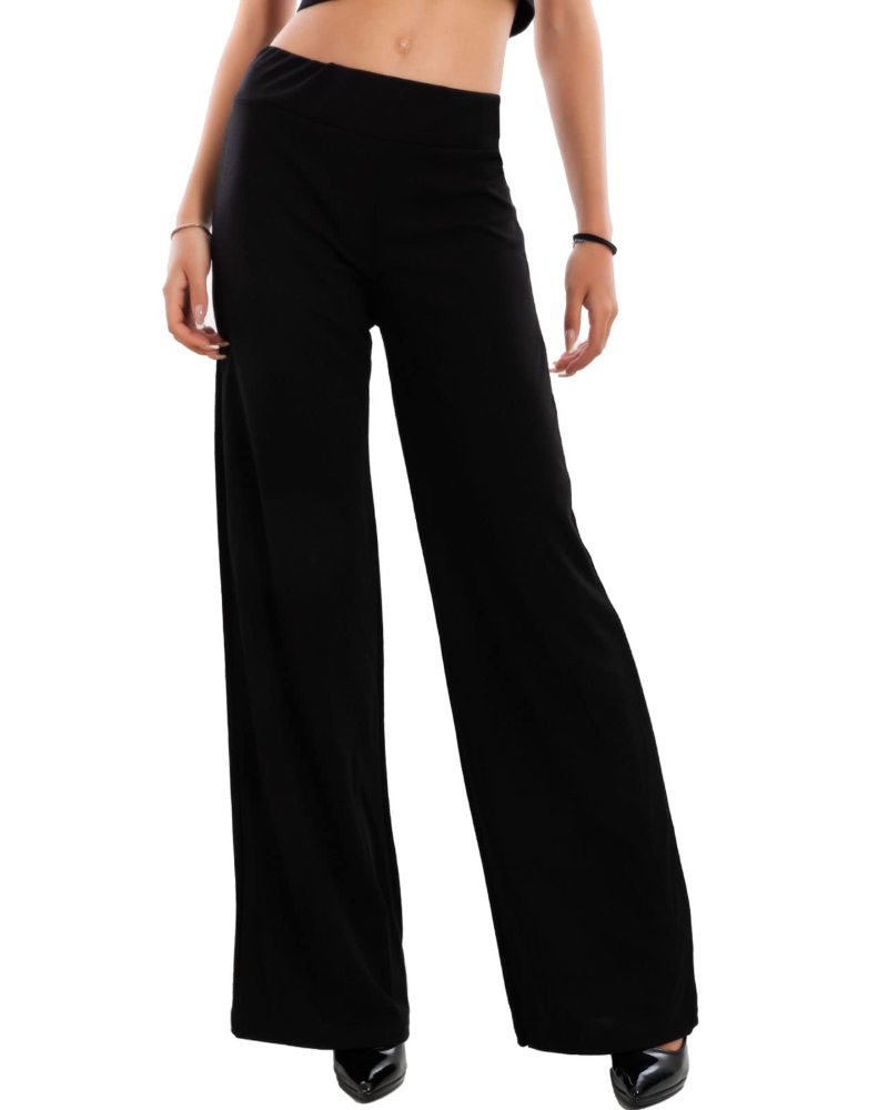 Ellery Pantalon Palazzo Femme Taille Élastique Coupe Large Fluide et Élégante, vue 7