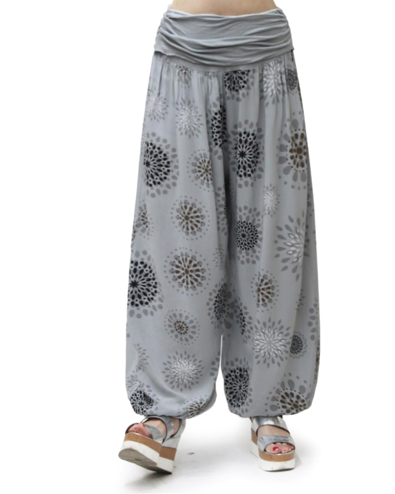 Bellamy Pantalon Sarouel Femme 100% Viscose Coupe Ample Taille Élastique Yoga Été, vue 11