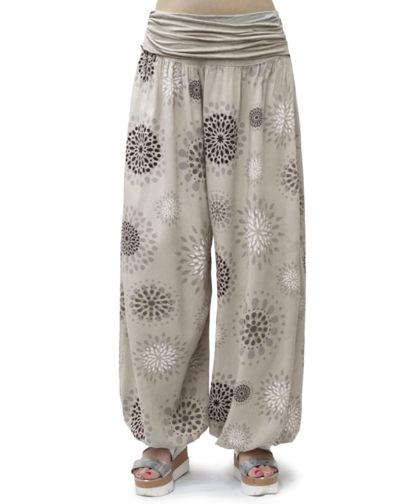 Bellamy Pantalon Sarouel Femme 100% Viscose Coupe Ample Taille Élastique Yoga Été, vue 13