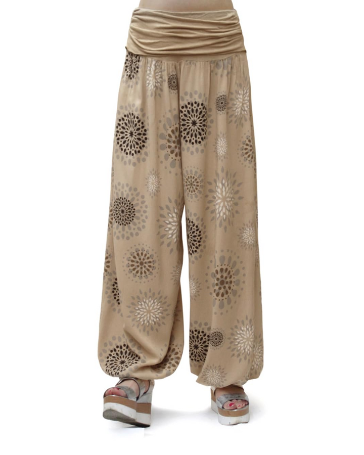 Bellamy Pantalon Sarouel Femme 100% Viscose Coupe Ample Taille Élastique Yoga Été, vue 15