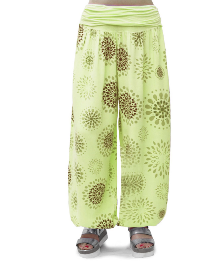 Bellamy Pantalon Sarouel Femme 100% Viscose Coupe Ample Taille Élastique Yoga Été, vue 5