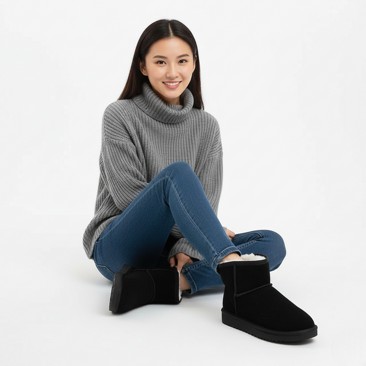 Zafira Bottines Femme Doublées Polaire Boots Courtes Confortables Effet Daim, vue 6