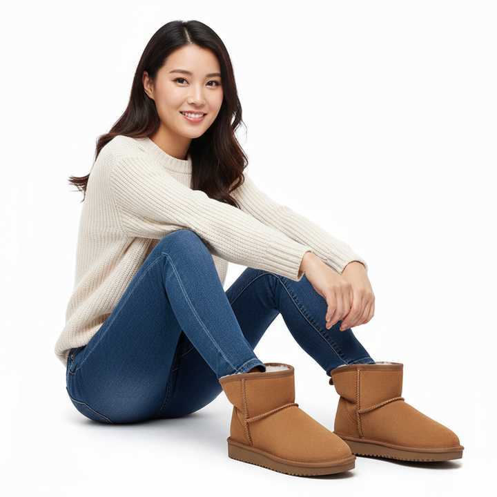 Zafira Bottines Femme Doublées Polaire Boots Courtes Confortables Effet Daim, vue 4