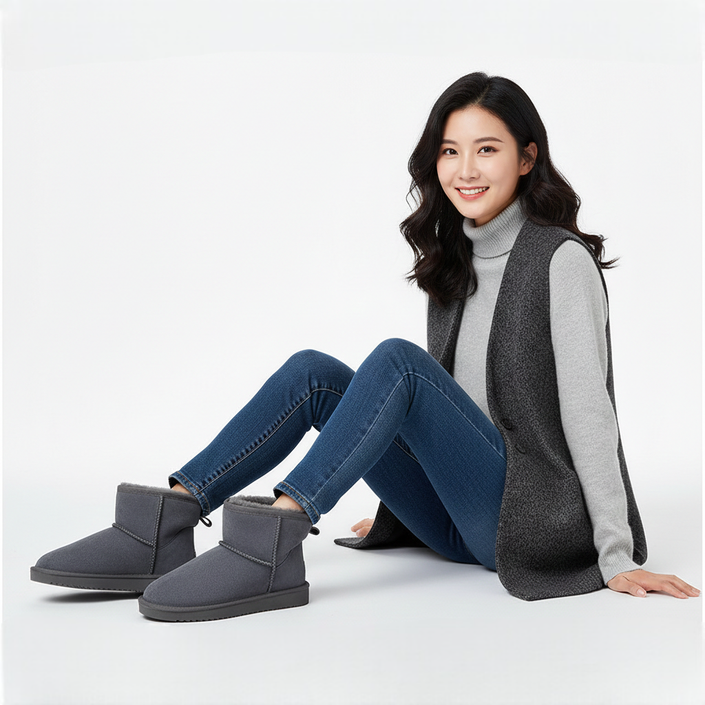Zafira Bottines Femme Doublées Polaire Boots Courtes Confortables Effet Daim, vue 10