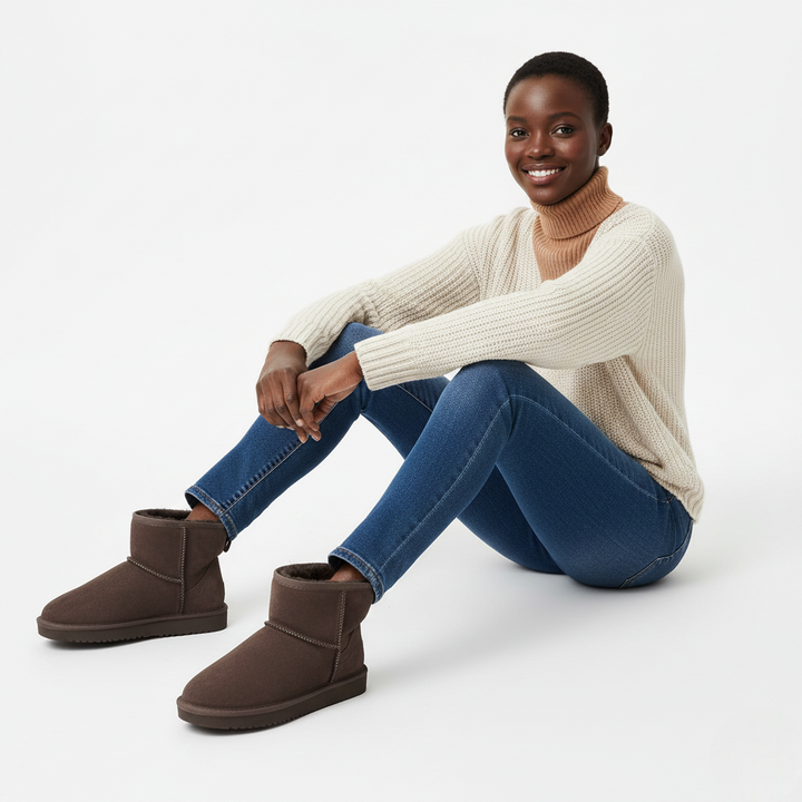 Zafira Bottines Femme Doublées Polaire Boots Courtes Confortables Effet Daim, vue 8