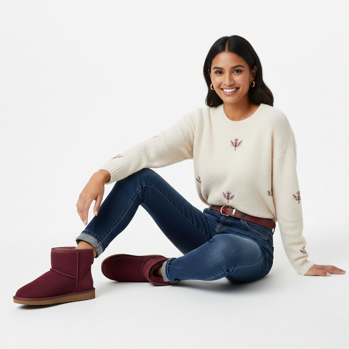 Zafira Bottines Femme Doublées Polaire Boots Courtes Confortables Effet Daim, vue 20