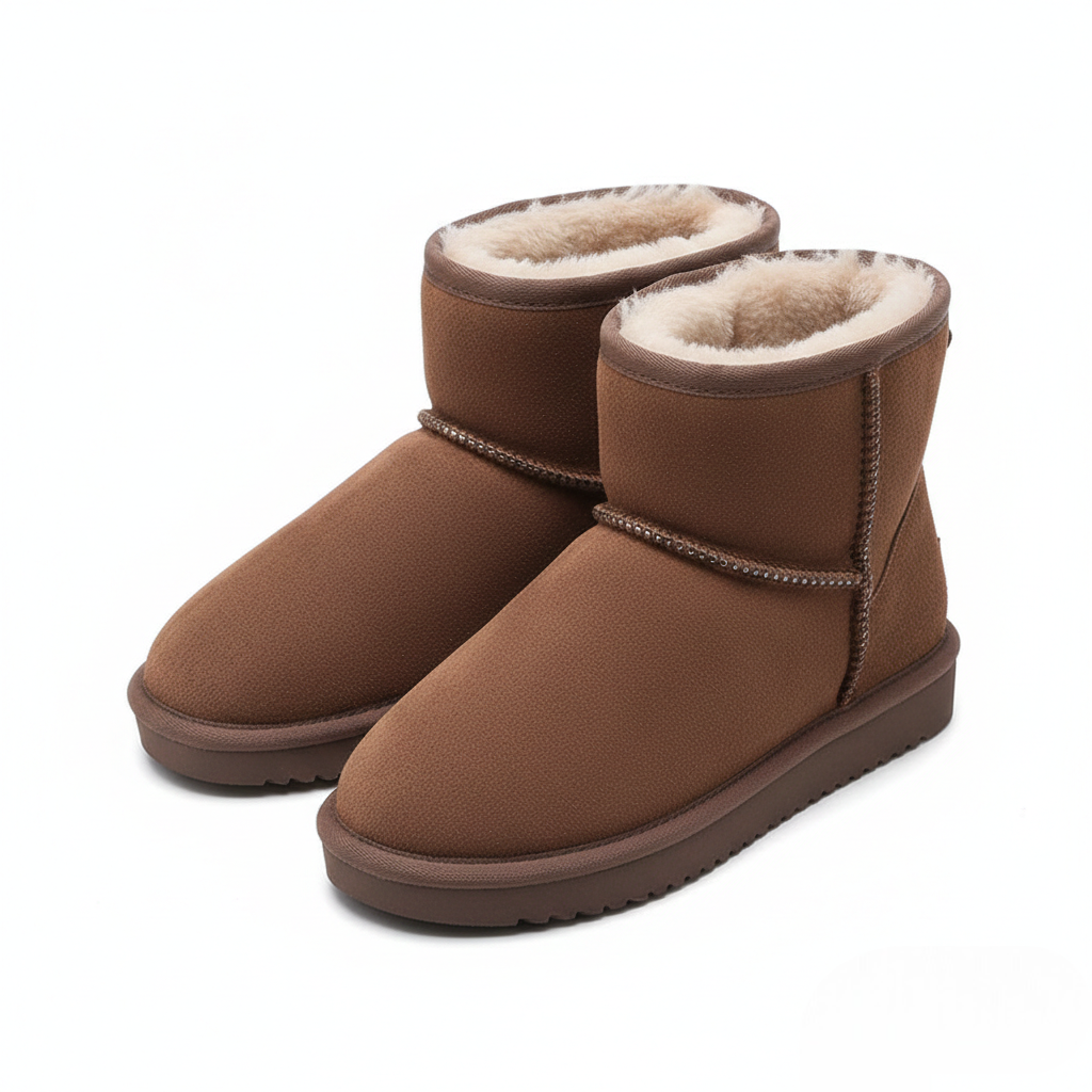 Zafira Bottines Femme Doublées Polaire Boots Courtes Confortables Effet Daim, vue 7