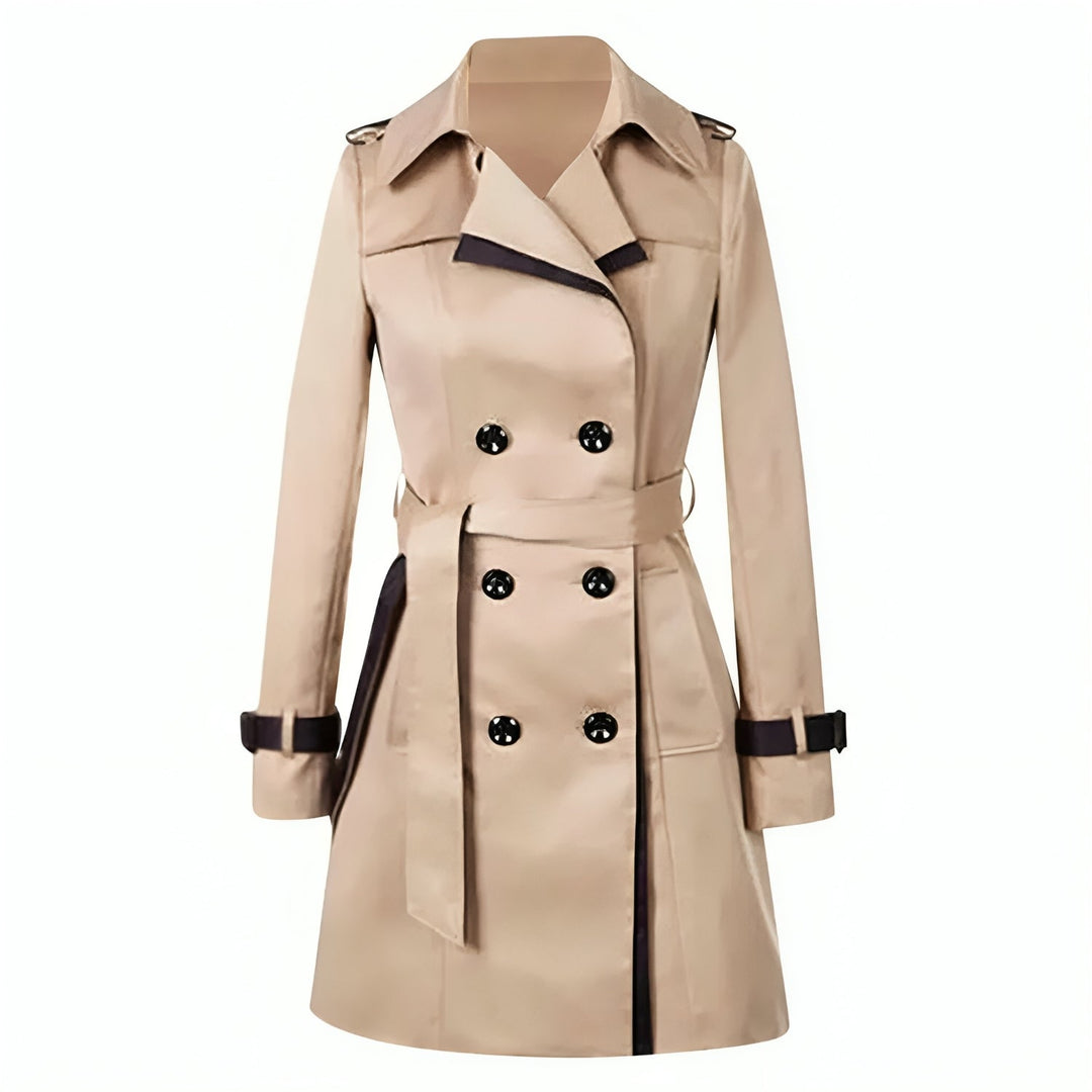 Kaira Trench-Coat Femme Coupe Longue Élégante avec Ceinture Réglable & Fermeture Boutonnée, vue 4