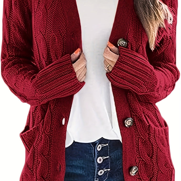 Lissy Gilet Femme Cardigan Chaud à Maille Câble avec Boutons & Coupe Moderne Confort, vue 13