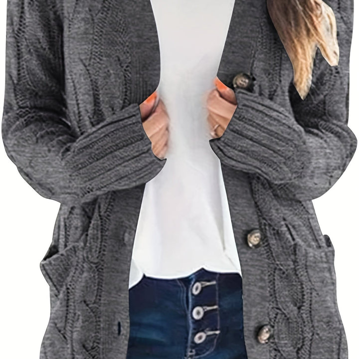 Lissy Gilet Femme Cardigan Chaud à Maille Câble avec Boutons & Coupe Moderne Confort, vue 11