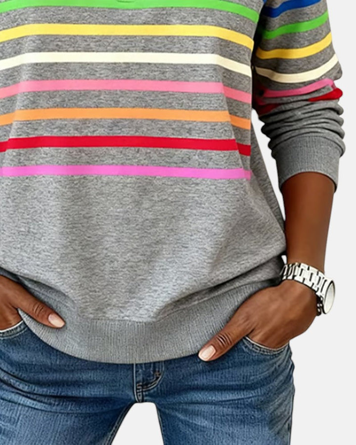 Pull Rayé à Fermeture Éclair pour femme, vue 9