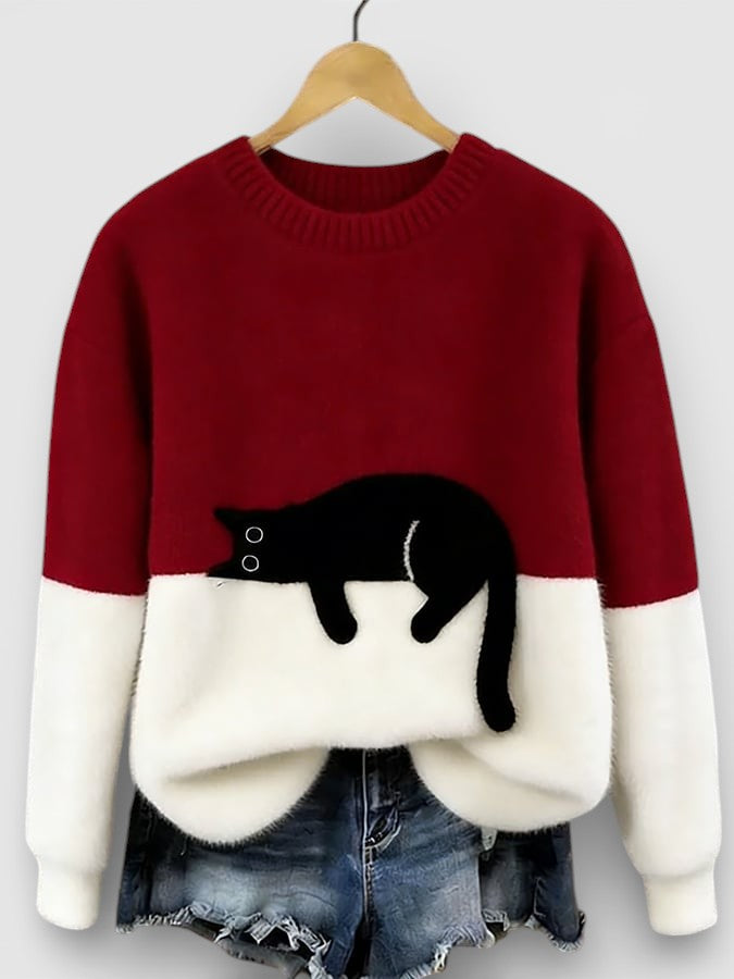 Pull Imprimé Félin pour femme, vue 6