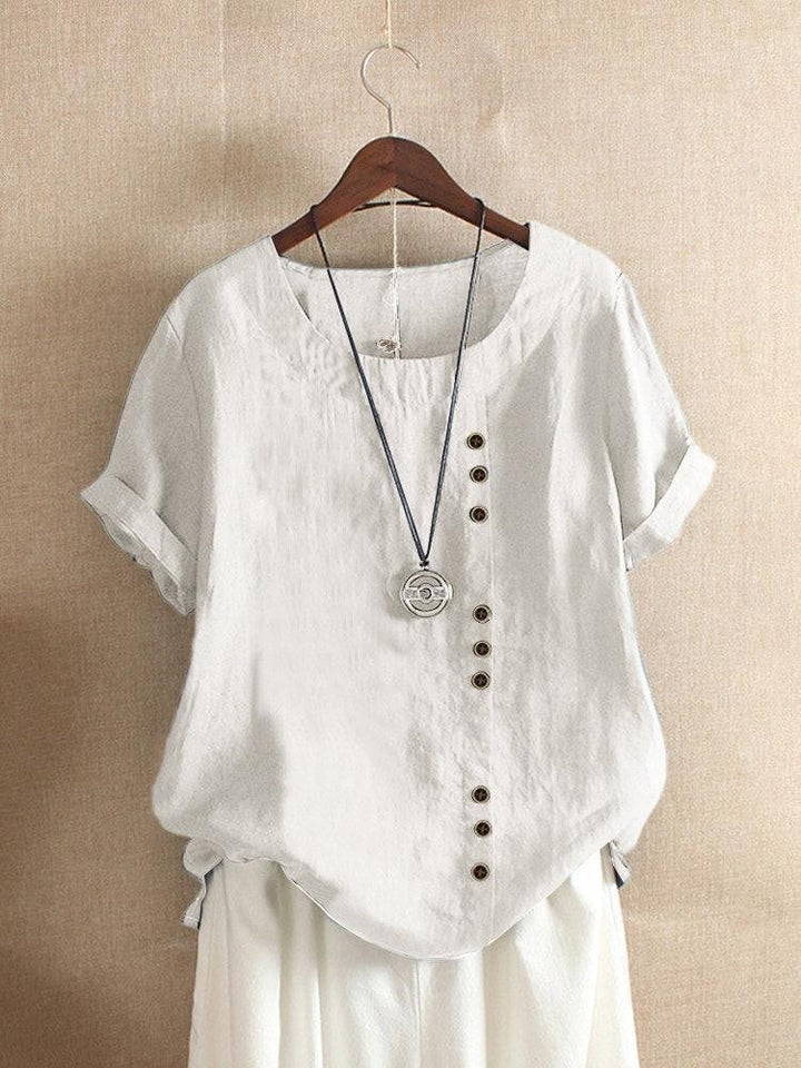 Blouse Aérée avec Patte de Boutonnage Bianca