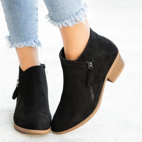 Maeve Bottes Femme à Plateforme en Daim Cuir Élégant, Confort Optimal & Fermeture Zip Latérale Pratique, vue 7