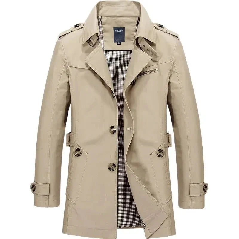 Veste d’Hiver Décontractée pour Homme Baron Style Mi-Long, Chaud et Raffiné