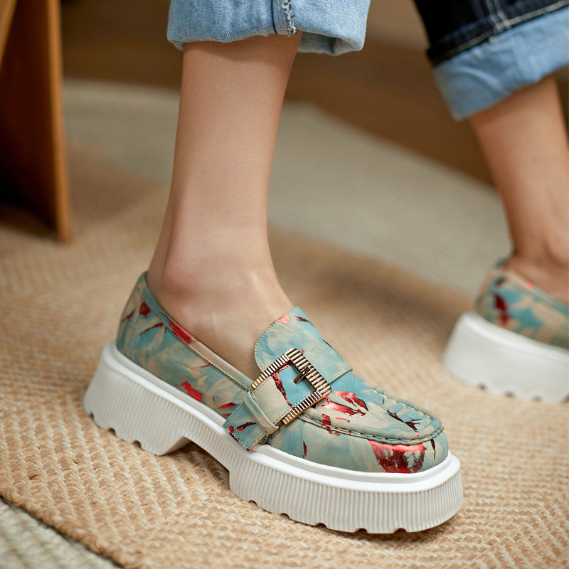 Stella Chaussures Femme Mocassins à Plateforme Ajourée avec Boucle & Semelle en Caoutchouc Confortable, vue 5