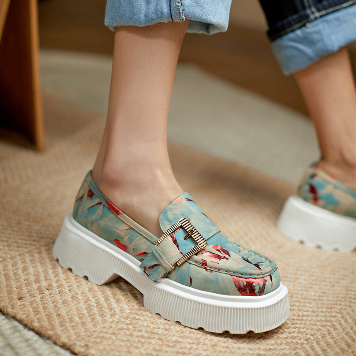 Stella Chaussures Femme Mocassins à Plateforme Ajourée avec Boucle & Semelle en Caoutchouc Confortable, vue 5