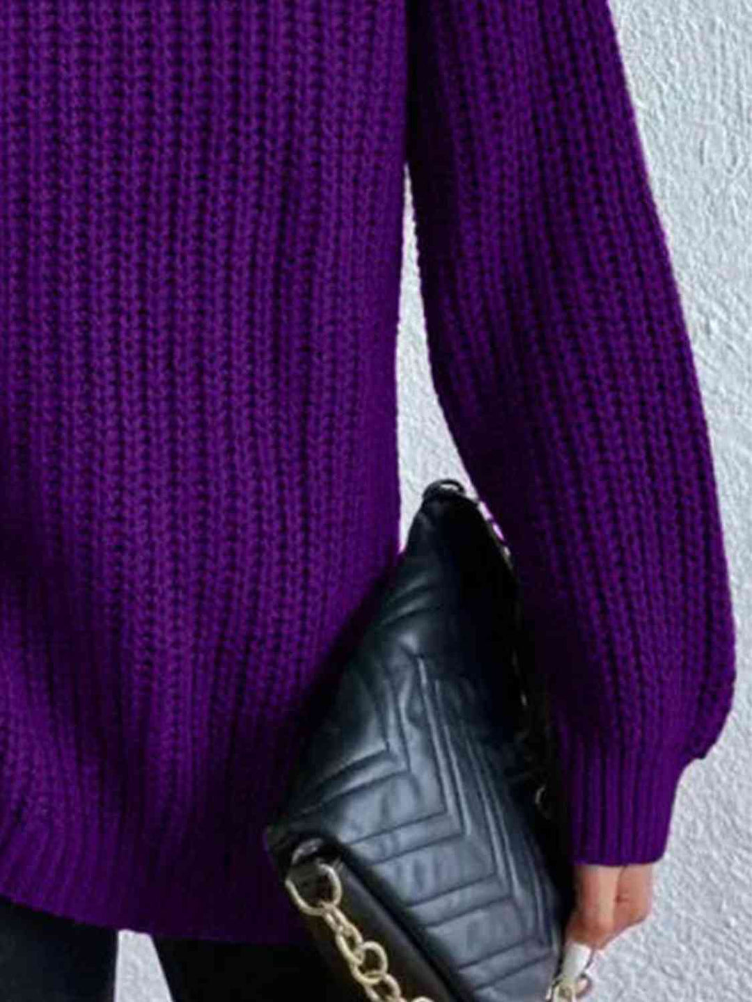 Angela Pull Femme Pull à Col Roulé Côtelé avec Fente Latérale Chic pour Automne/Hiver Élégant, vue 18