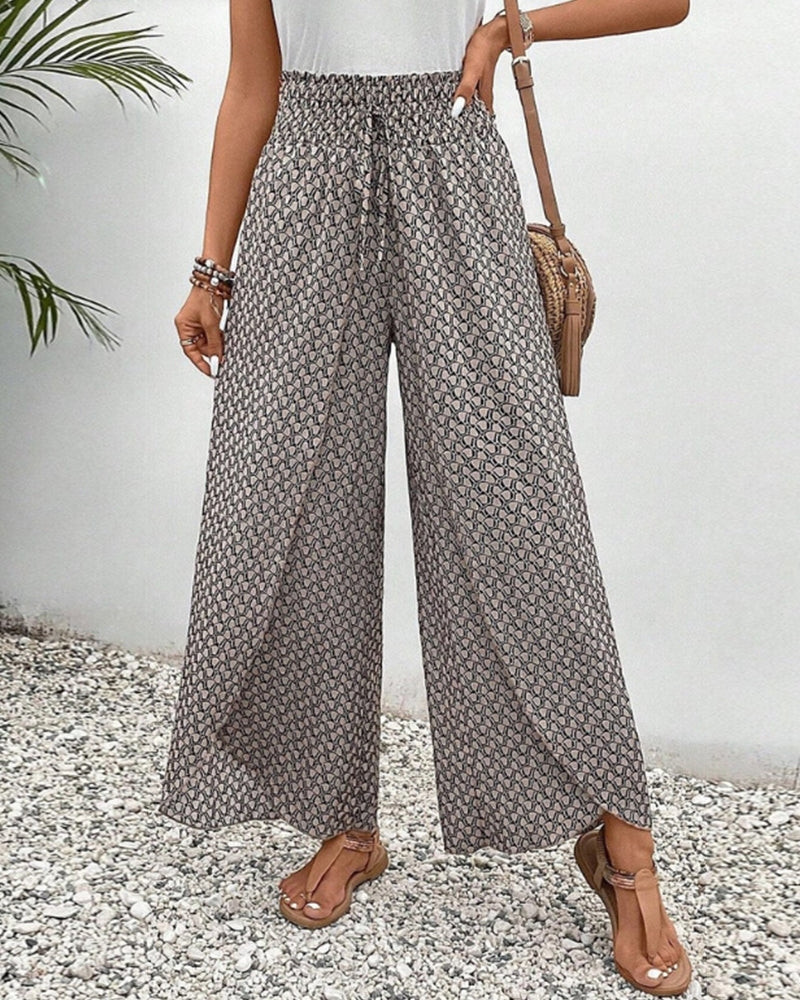Henriette Pantalon Large Femme Taille Haute, Coupe Flatteuse & Tissu Confortable