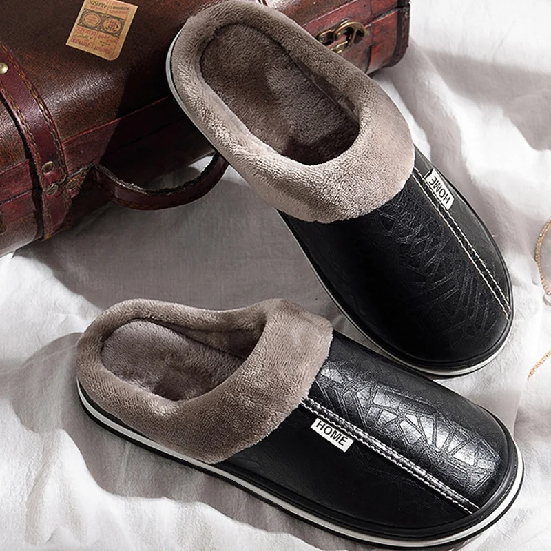Women's Warm Lined Slippers – Non-Slip and Water-Repellent Indoor Slippers for Winter