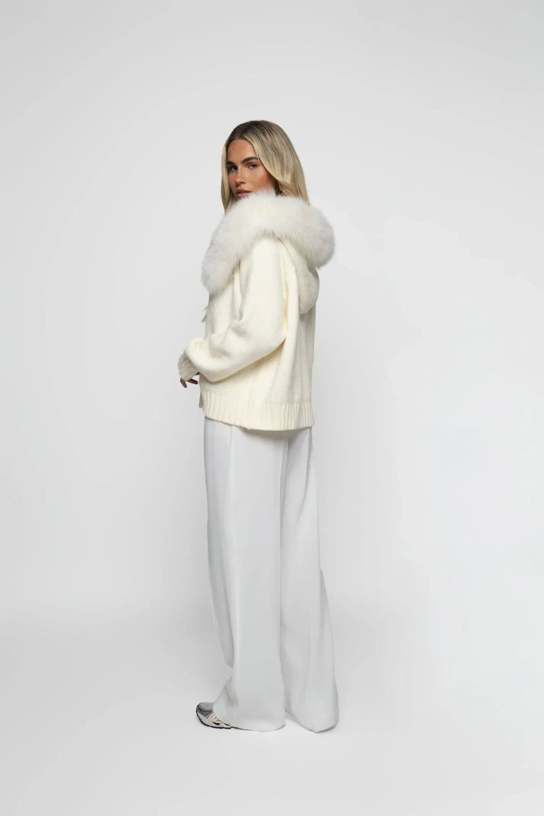 Janelle Veste Femme Veste en Laine Élégante avec Capuche Doublée de Fourrure, vue 5