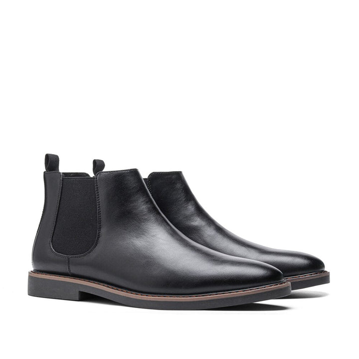 Lucio Bottes Élégantes en Cuir pour Homme Bottes Mi-Hautes d’Automne à Bout Pointu, vue 10
