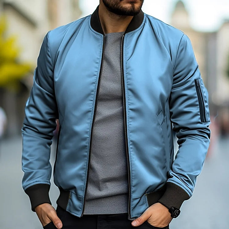 Linus Blouson pour Homme Streetwear léger d’automne avec col montant, vue 7