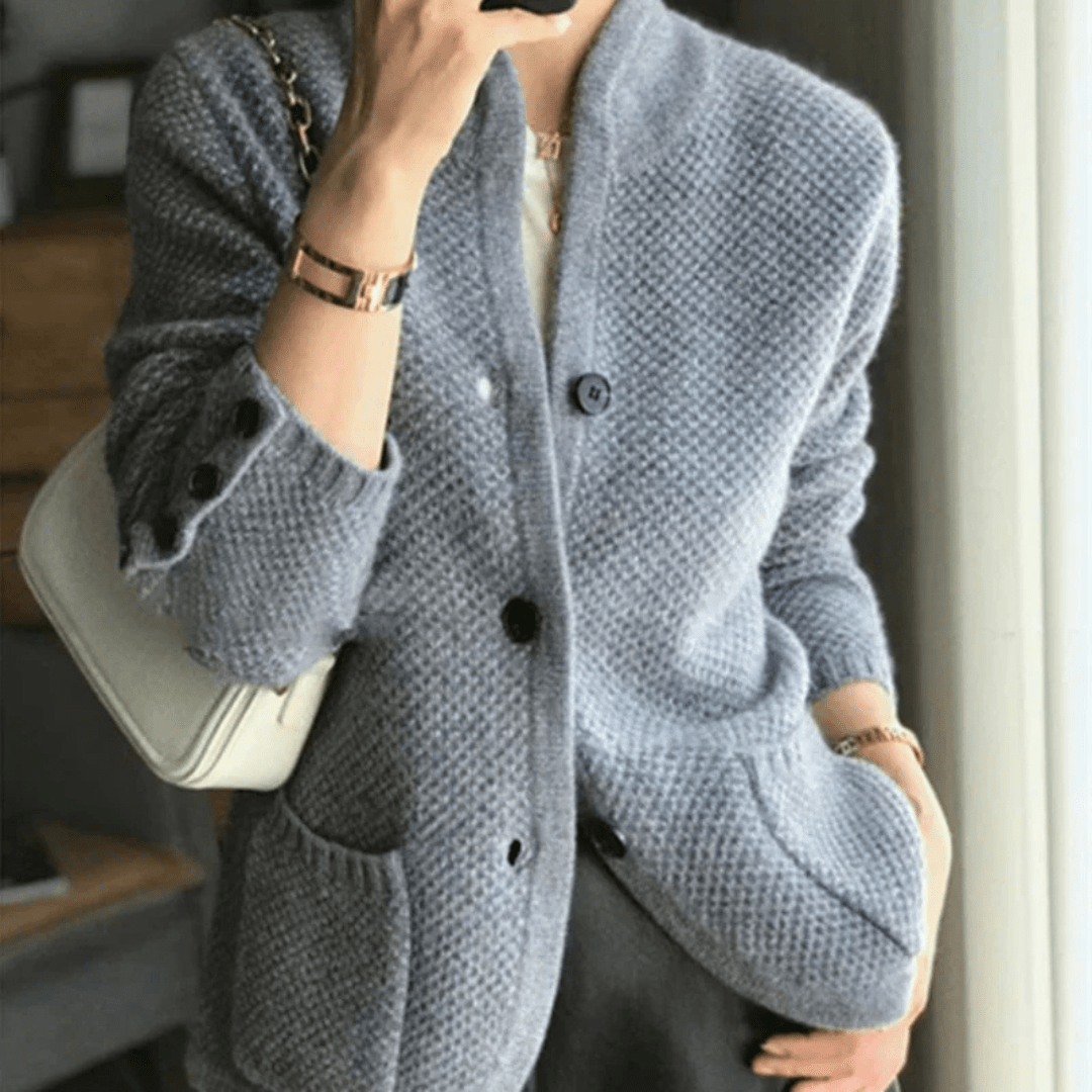 Xyla Cardigan Femme Cardigan Douillet et Sophistiqué au Style Élégant et Confortable, vue 3