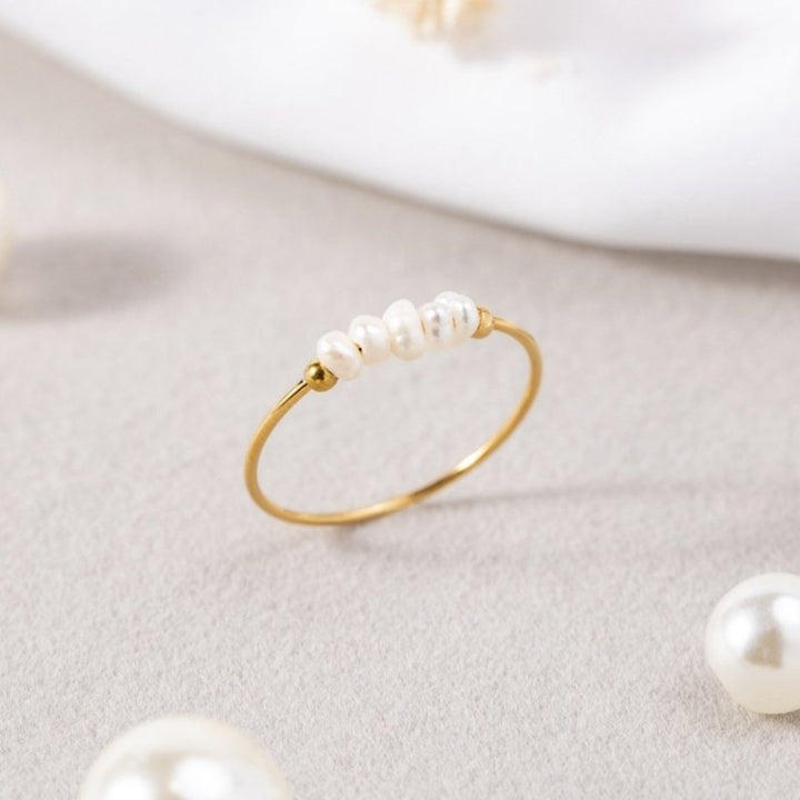 BAGUE CLASSIQUE AVEC PERLE D’EAU DOUCE
