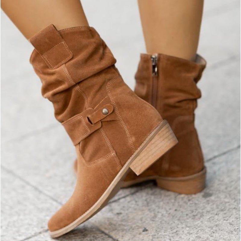 Ellis Bottines Suédées Décontractées Style Western Chic et Confort Urbain pour Tous les Jours, vue 6