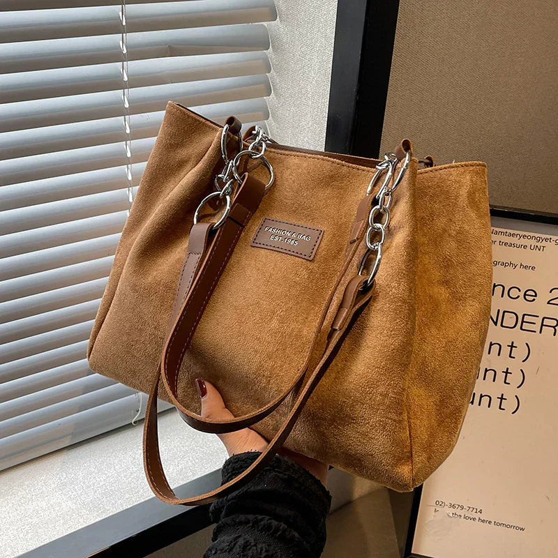 Freyja Sac Femme Sac en Suédine Décontracté & Élégant avec Design Moderne