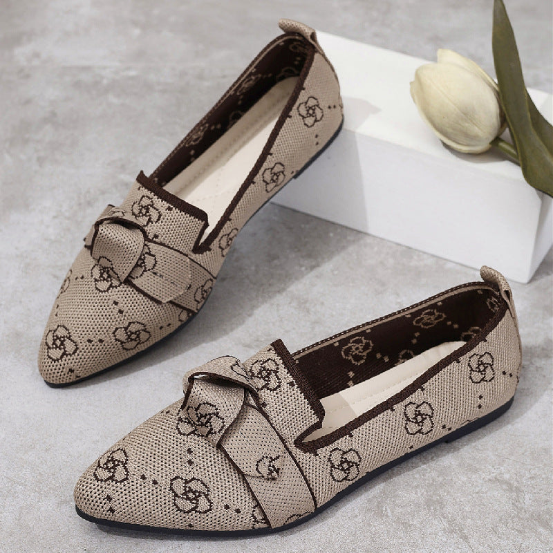 Victoria Ballerines Femme Chaussures Pointues en Maille avec Nœud Décoratif & Talon Plat, vue 8