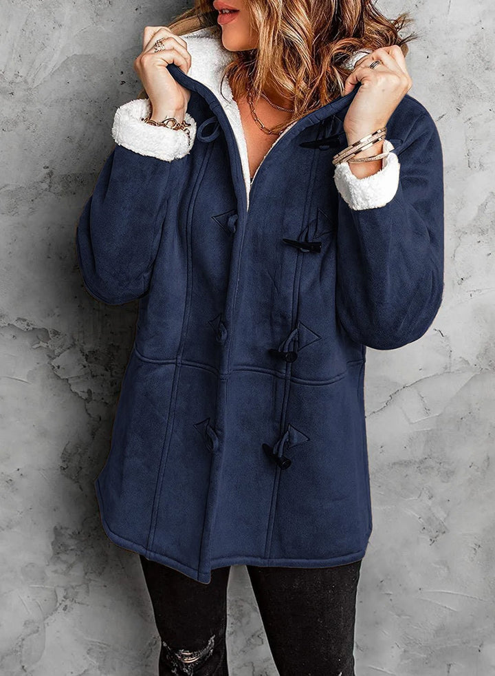Kiara Manteau Femme en Daim Élégant Manteau à Capuche Chaud et Confortable pour l’Hiver, vue 9