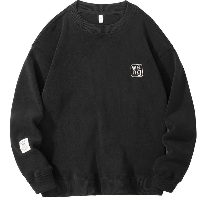 Pull Décontracté À Col Rond Avec Lettres Brodées Pour Hommes, vue 3