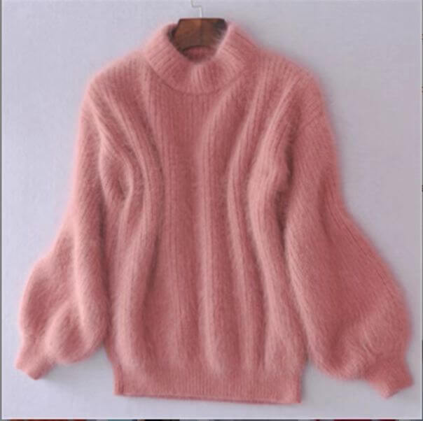 Emilie Pull Femme Pull en Laine Tricoté Lâche Confortable & Élégant au Style Moderne, vue 3