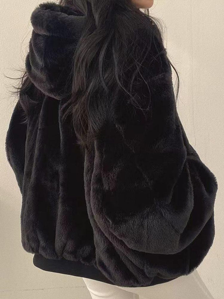 Daniela Veste Teddy Oversize Femme Bomber Doux Réversible avec Poches & Style Streetwear, vue 8