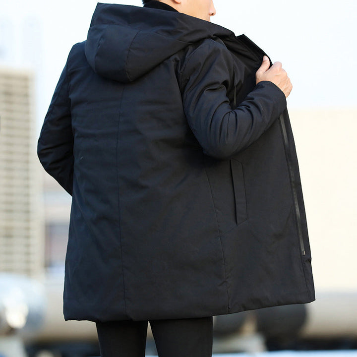 Eric Veste Homme d’Hiver Longue, Imperméable avec Capuche Ajustable & Doublure Isolante, vue 3