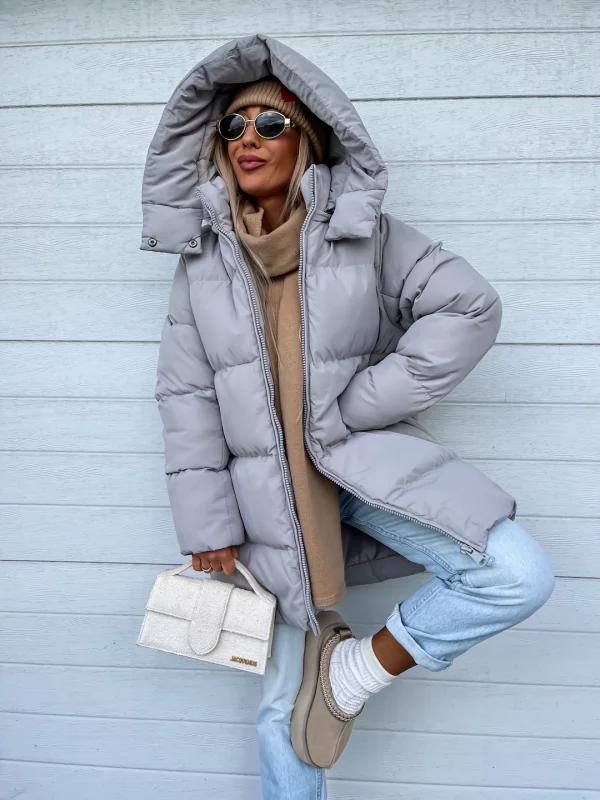 Sheila Manteau Femme d’Hiver Chaud, Épais avec Capuche Intégrée & Fermeture Éclair, vue 4