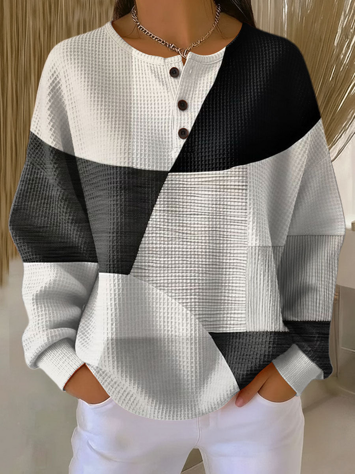 Pull en Tricot Gaufre pour femme, vue 3