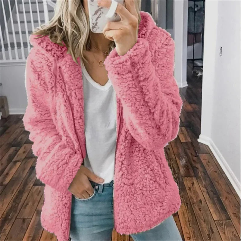 Olivia Cardigan Femme Cardigan Doux en Polaire Oversize & Confortable pour l’Hiver, vue 9