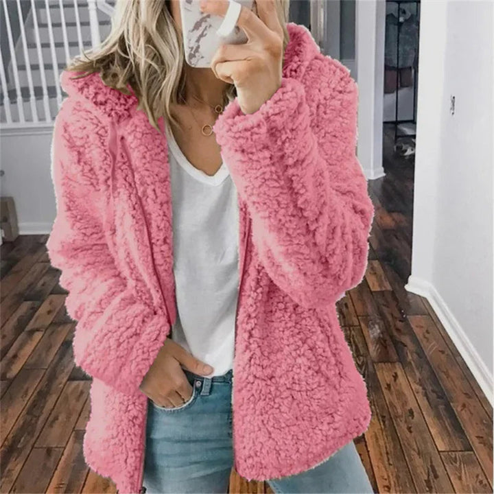 Olivia Cardigan Femme Cardigan Doux en Polaire Oversize & Confortable pour l’Hiver, vue 9