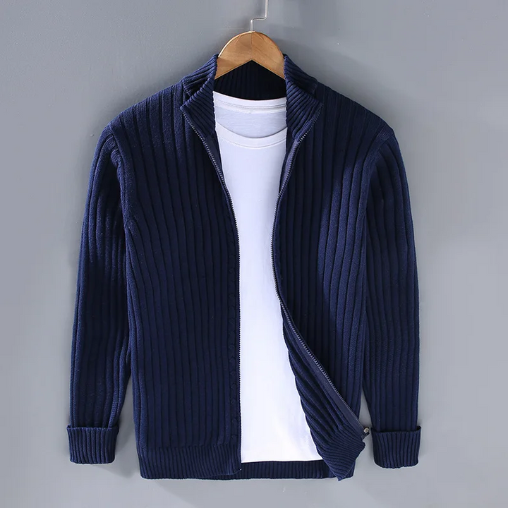 Drake Cardigan Homme Gilet Zippé Moderne en Maille Douce au Style Intemporel, vue 5